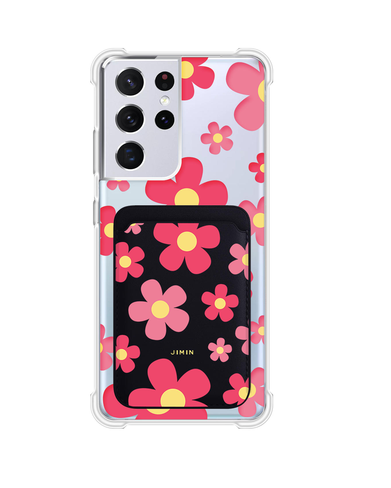 Android Magnetic Wallet Case - Daisy Blush