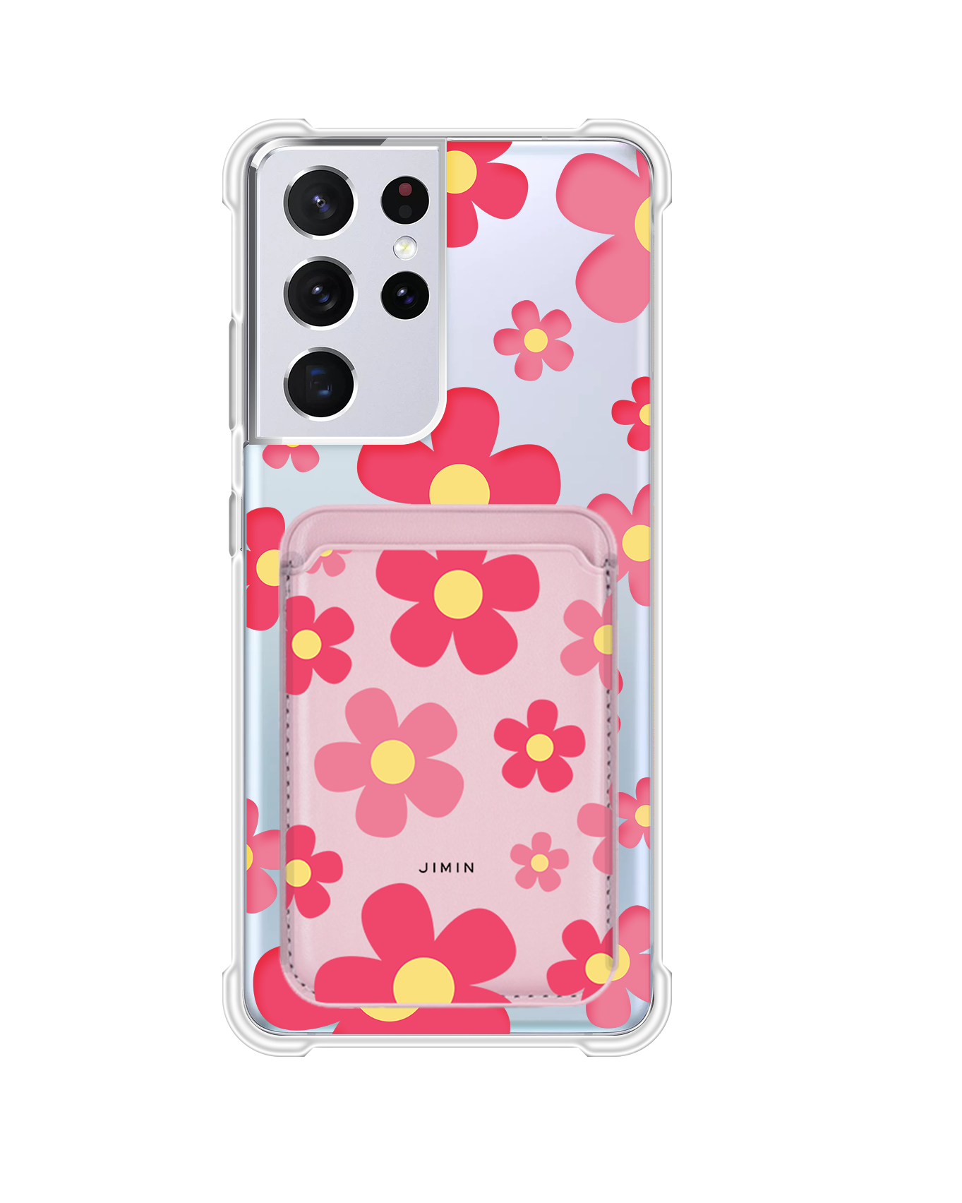 Android Magnetic Wallet Case - Daisy Blush