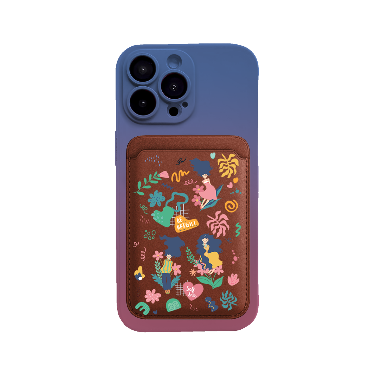 iPhone Magnetic Wallet Silicone Case - Self Love Sticker Pack 2.0