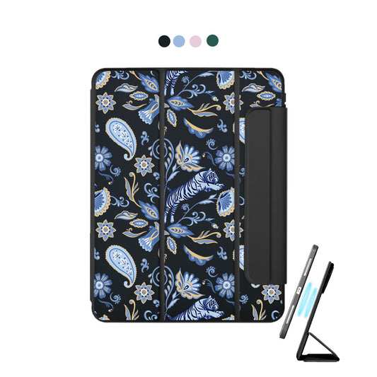 iPad Detachable Flip Cover - Tiger & Floral