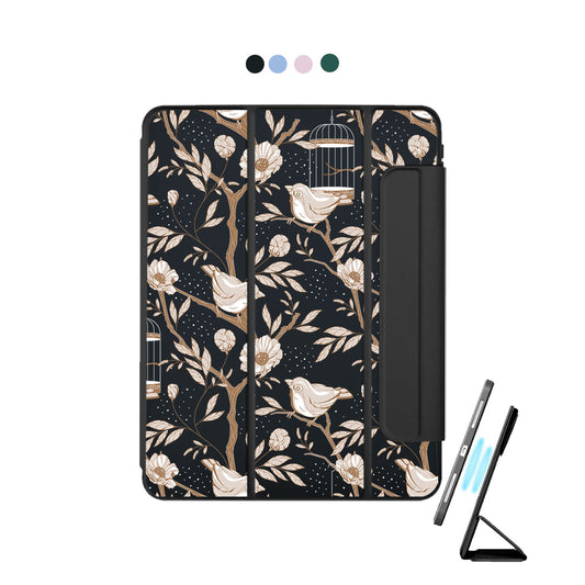 iPad Detachable Flip Cover - Lovebird Monochrome 3.0