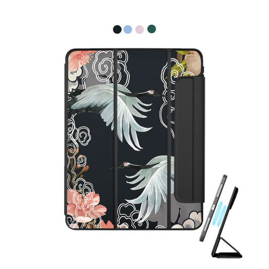 iPad Detachable Flip Cover - Oil Painting Birds