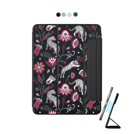 iPad Detachable Flip Cover - Tiger & Floral 6.0