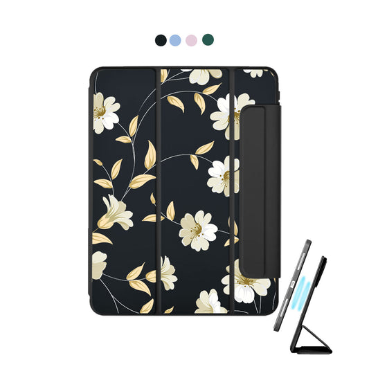 iPad Detachable Flip Cover - White Magnolia