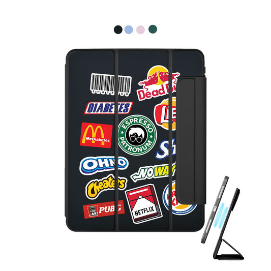 iPad Detachable Flip Cover - Food Parody