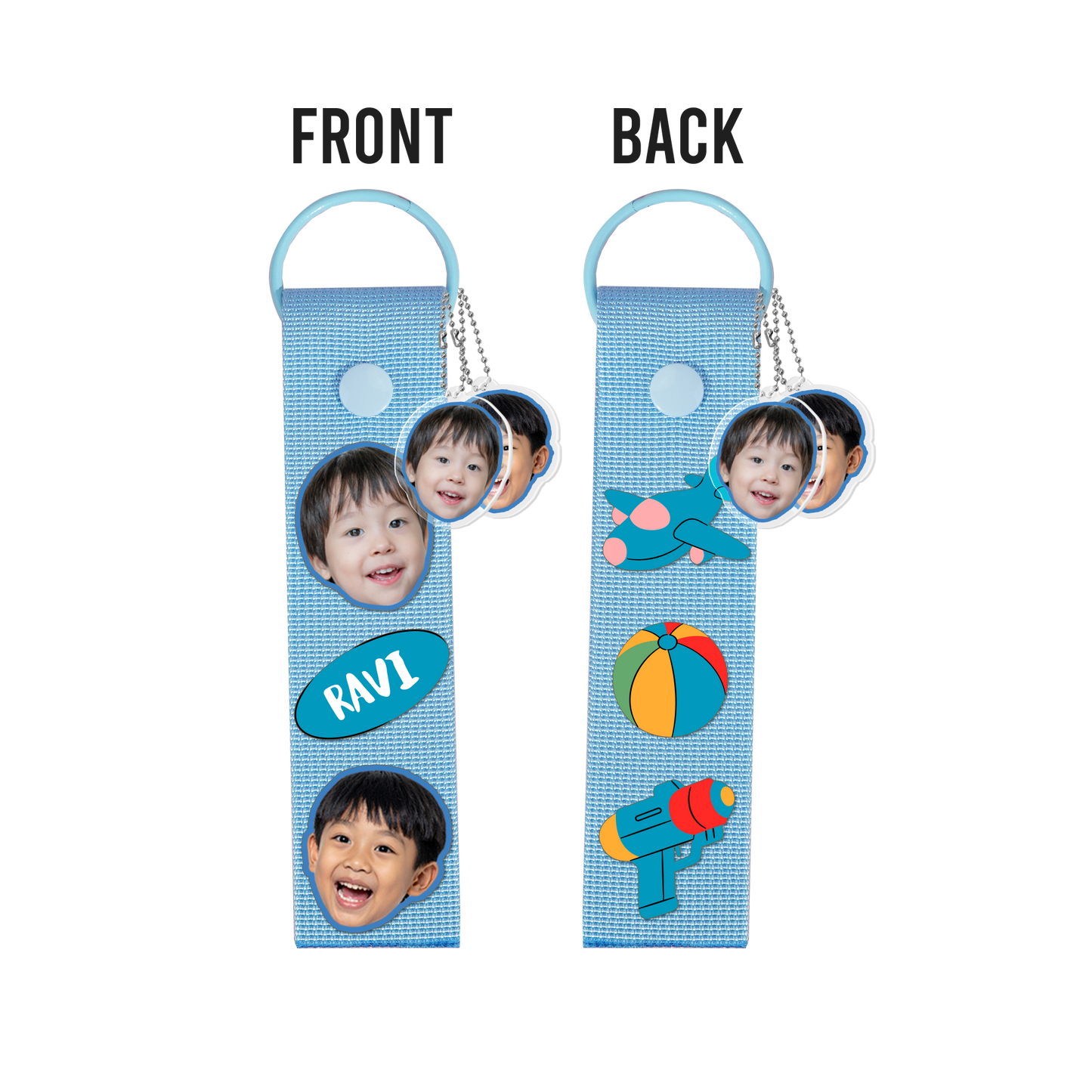 Patch Keychain - Face Grid Boy's Toys
