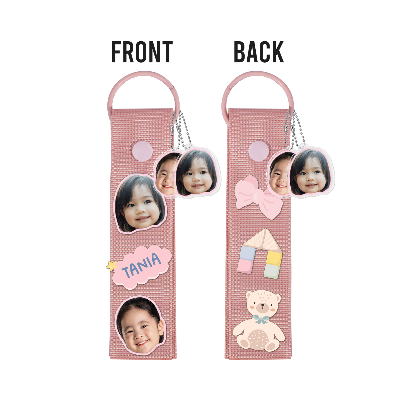 Patch Keychain - Face Grid Girl's Toys