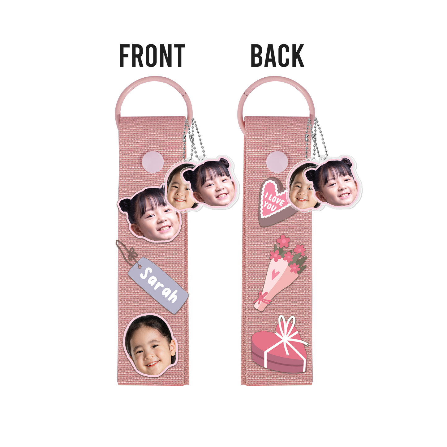 Patch Keychain - Face Grid Lovely