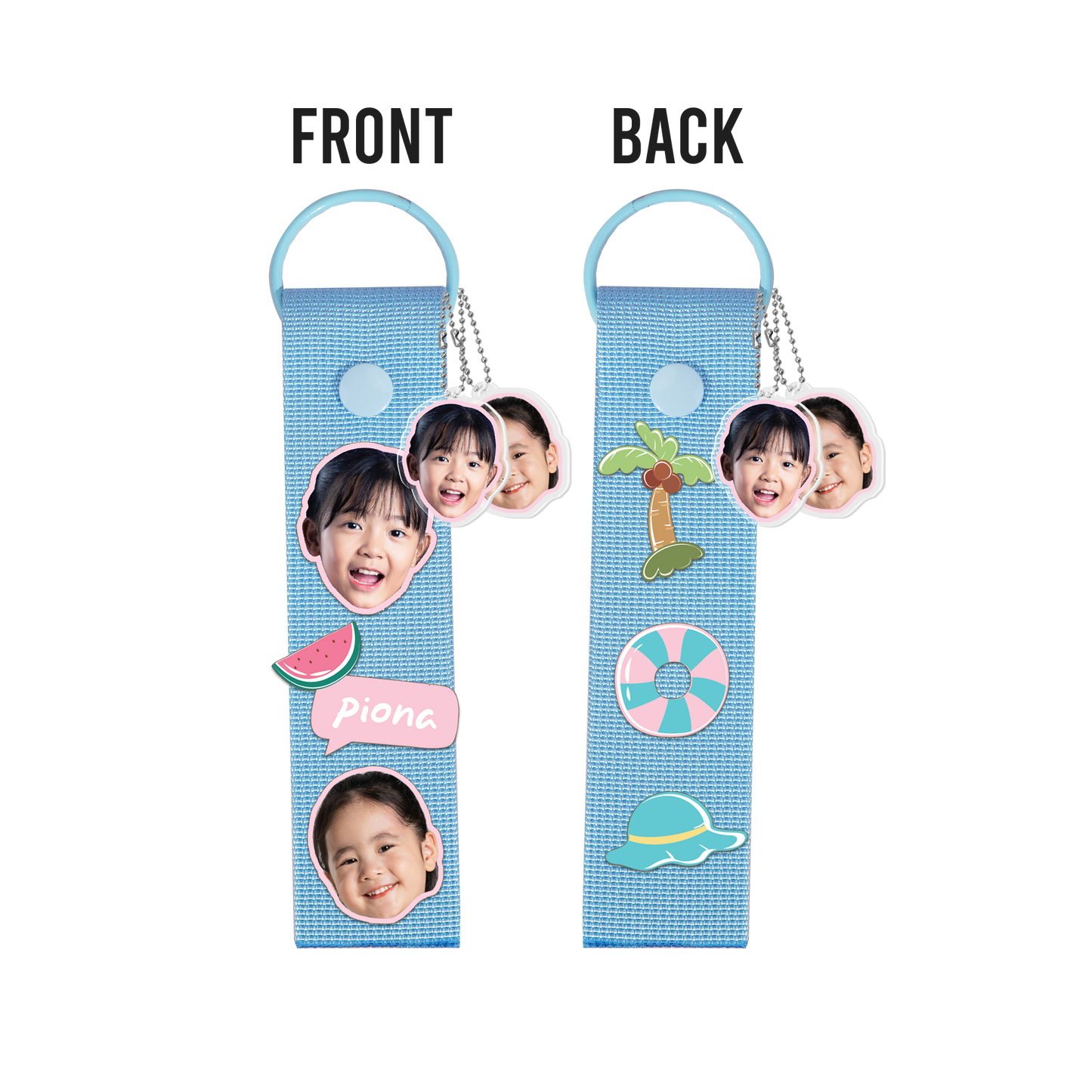 Patch Keychain - Face Grid Summer