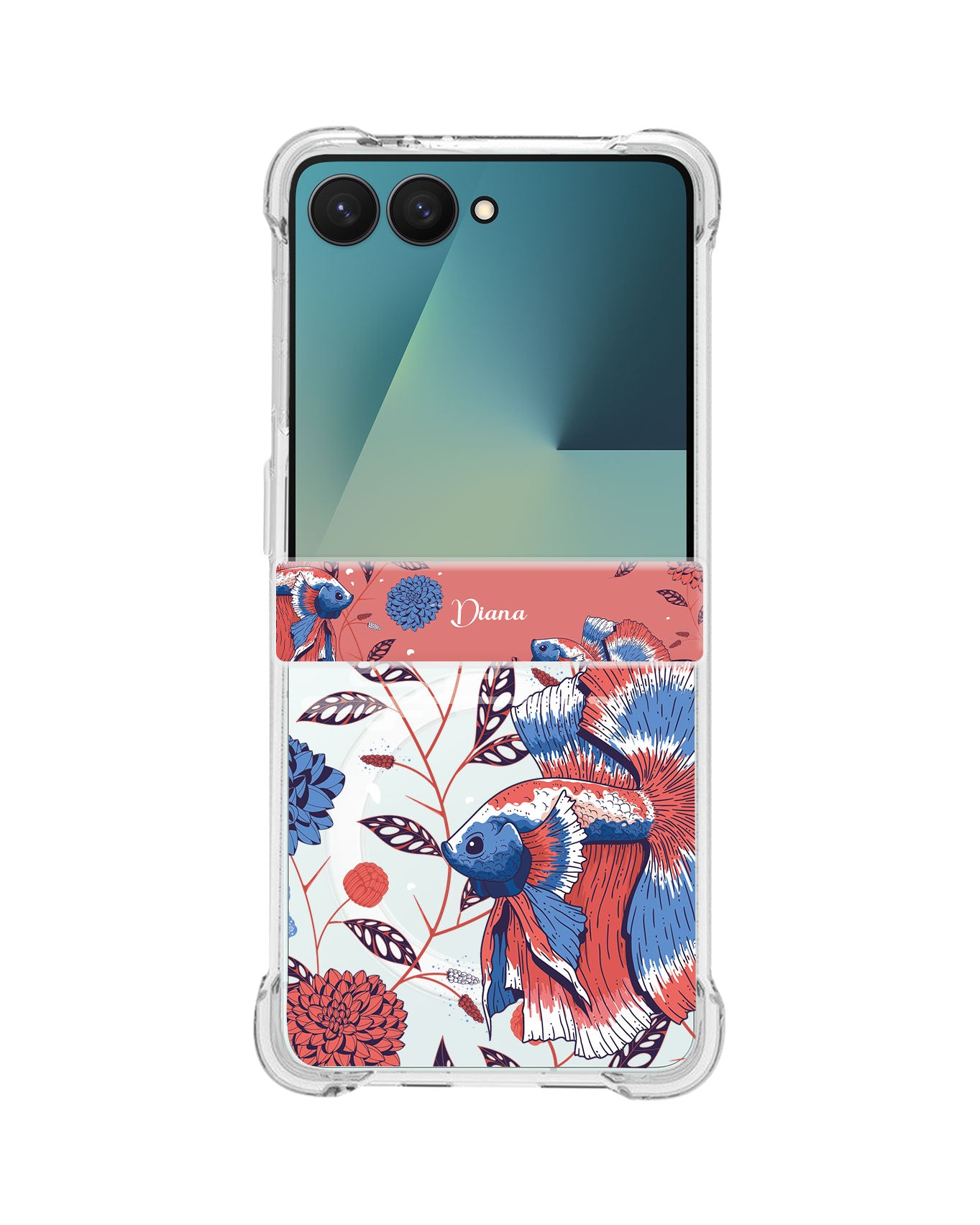 Android Flip / Fold Rearguard Hinge - Fish & Floral 2.0