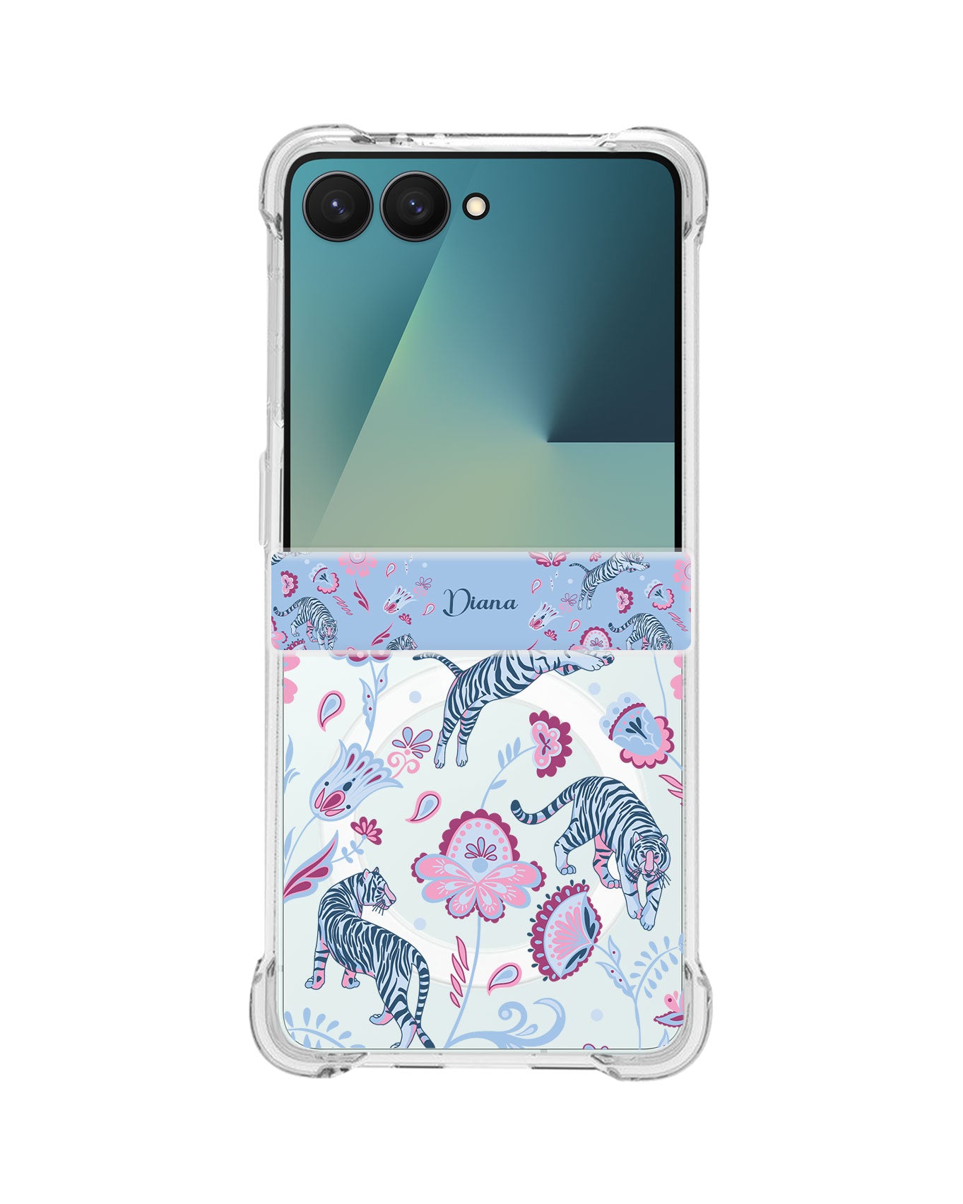 Android Flip / Fold Rearguard Hinge - Tiger & Floral 3.0