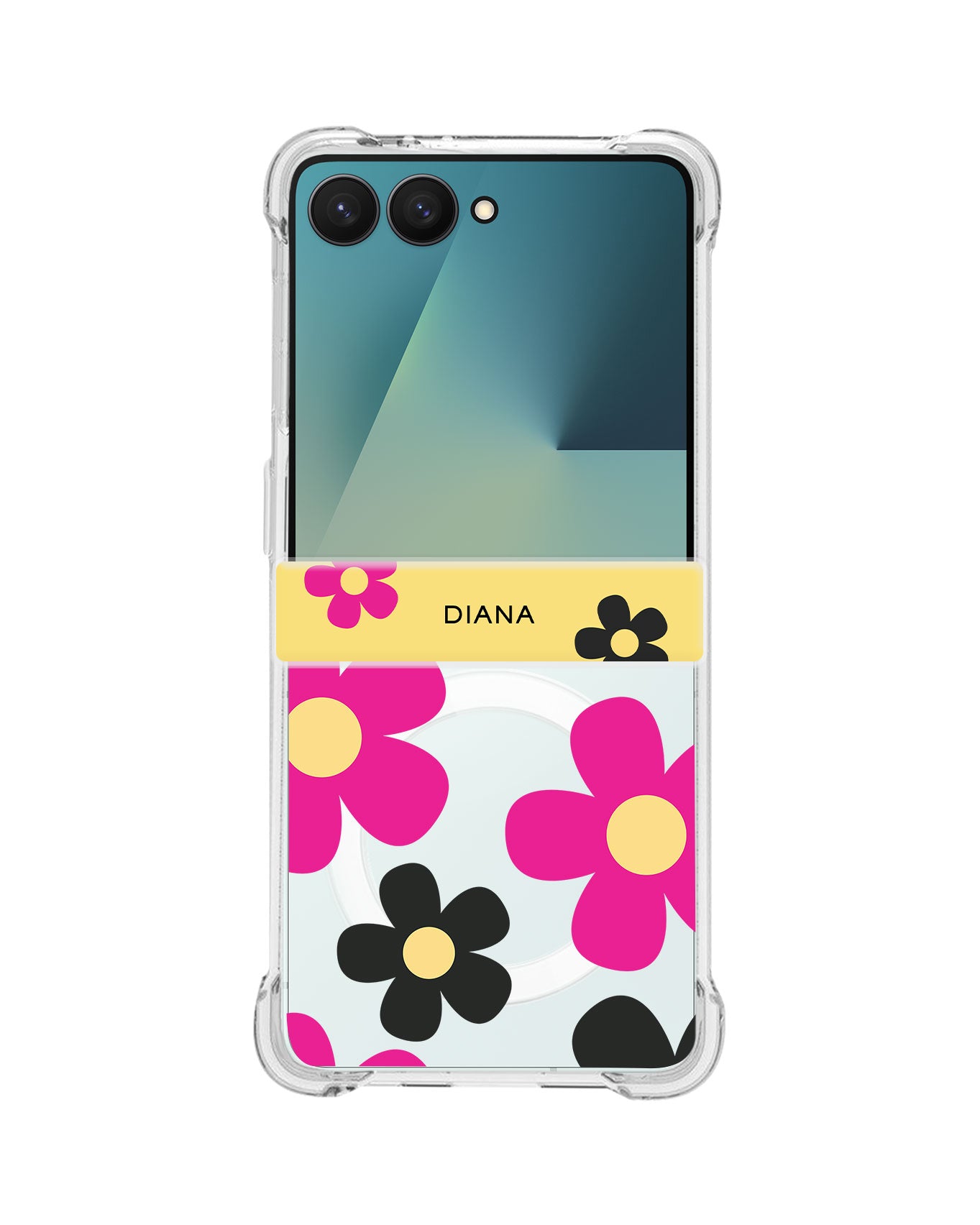 Android Flip / Fold Rearguard Hinge - Daisy Hot Pink