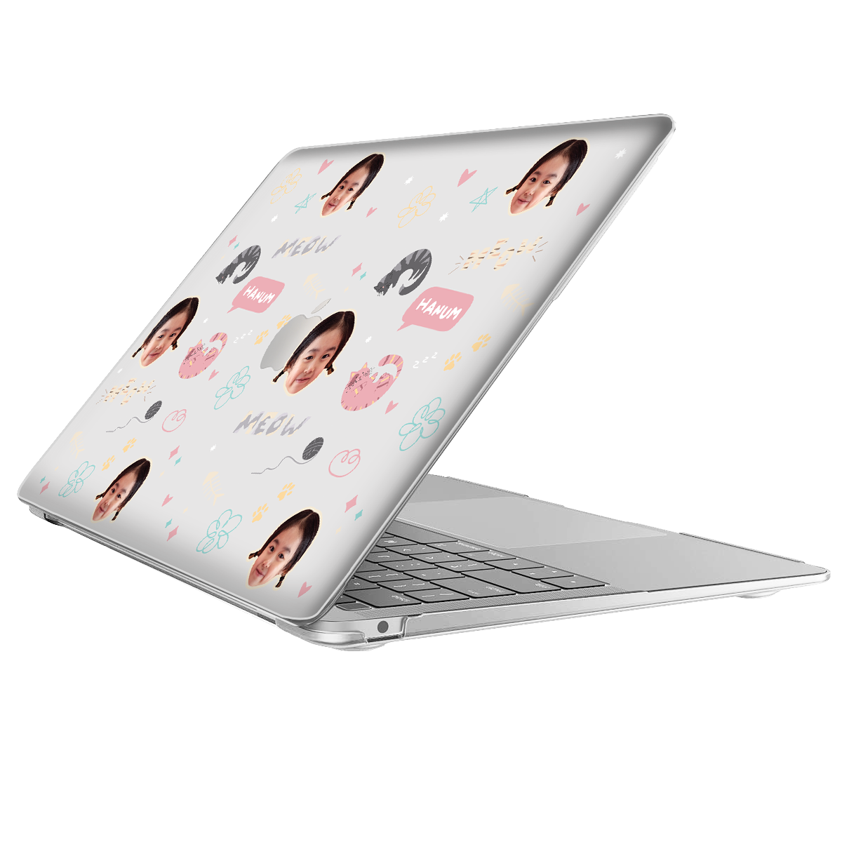 MacBook Snap Case - Face Grid Kitty