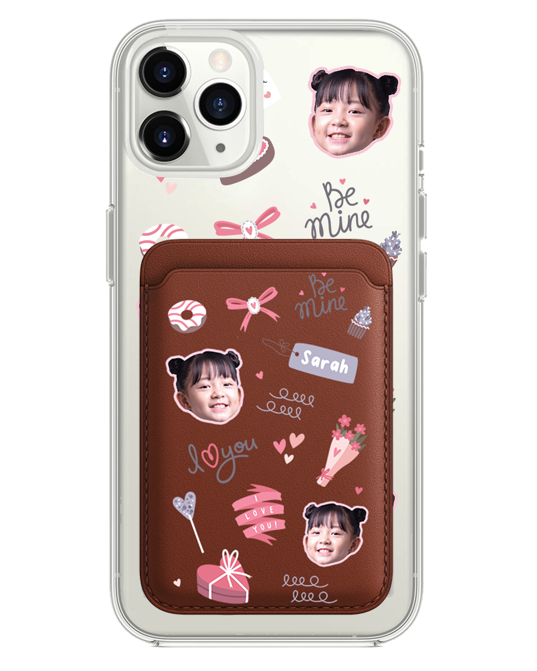 iPhone Magnetic Wallet Case - Face Grid Lovely