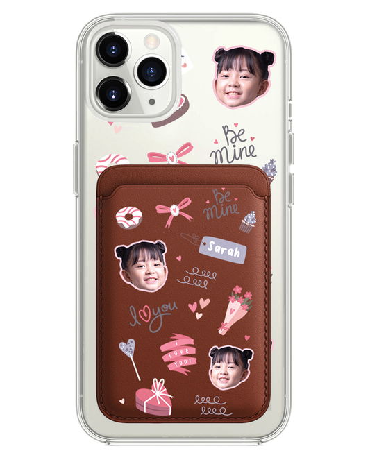 iPhone Magnetic Wallet Case - Face Grid Lovely