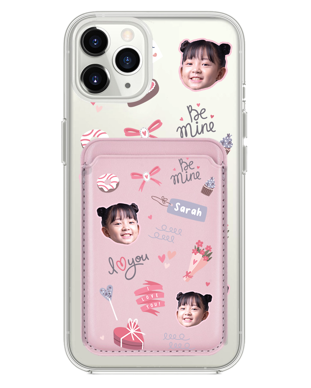 iPhone Magnetic Wallet Case - Face Grid Lovely