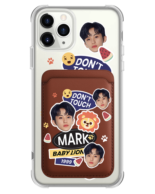 iPhone Magnetic Wallet Case - Face Baby Lion