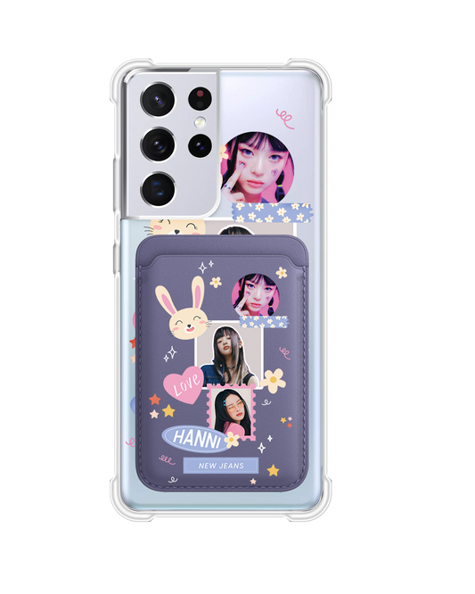 Android Magnetic Wallet Case - Face Grid Frame