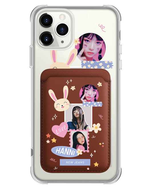 iPhone Magnetic Wallet Case - Face Grid Frame