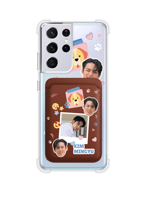 Android Magnetic Wallet Case - Face Grid Polaroid