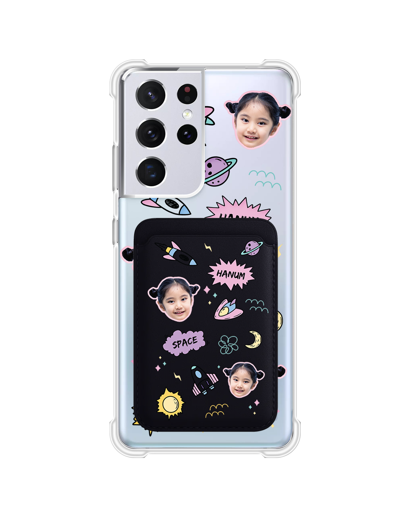 Android Magnetic Wallet Case - Face Grid Space