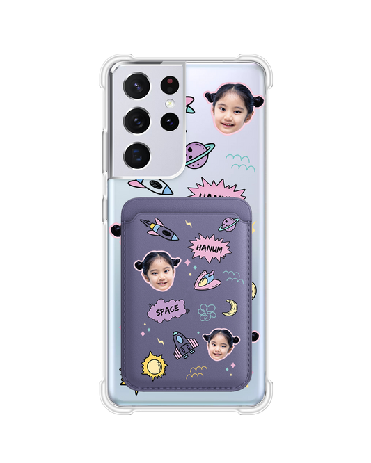 Android Magnetic Wallet Case - Face Grid Space