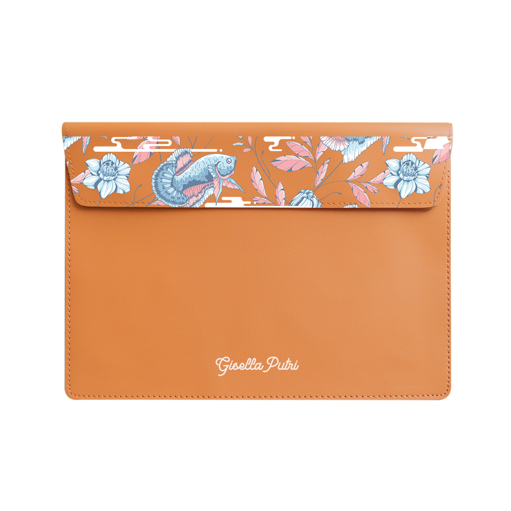 Vegan Leather Sleeve - Fish & Floral 3.0