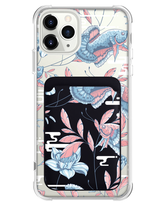 iPhone Magnetic Wallet Case - Fish & Floral 3.0