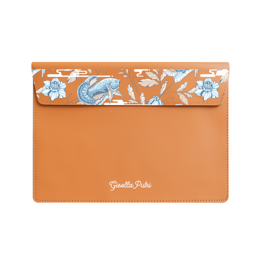 Vegan Leather Sleeve - Fish & Floral 4.0
