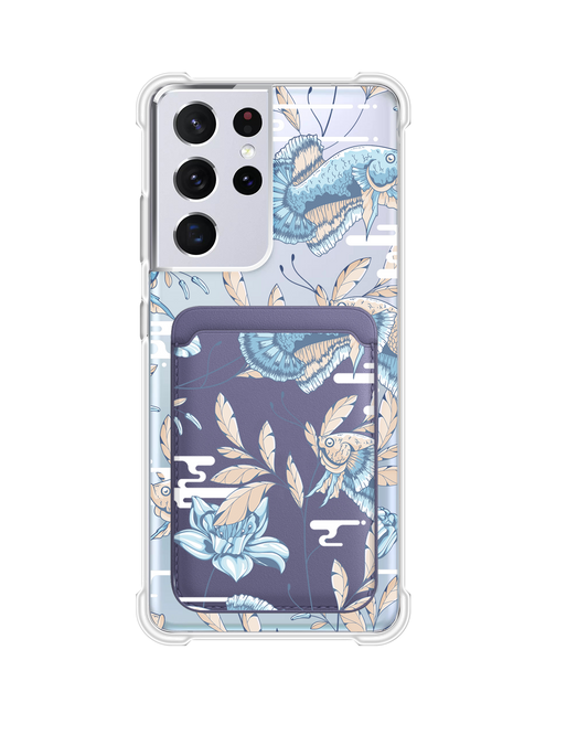 Android Magnetic Wallet Case - Fish & Floral 4.0