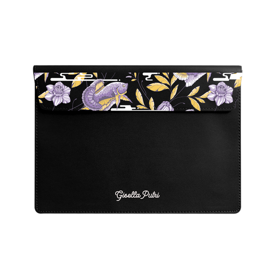 Vegan Leather Sleeve - Fish & Floral 5.0