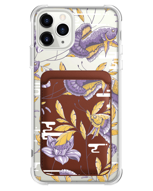 iPhone Magnetic Wallet Case - Fish & Floral 5.0