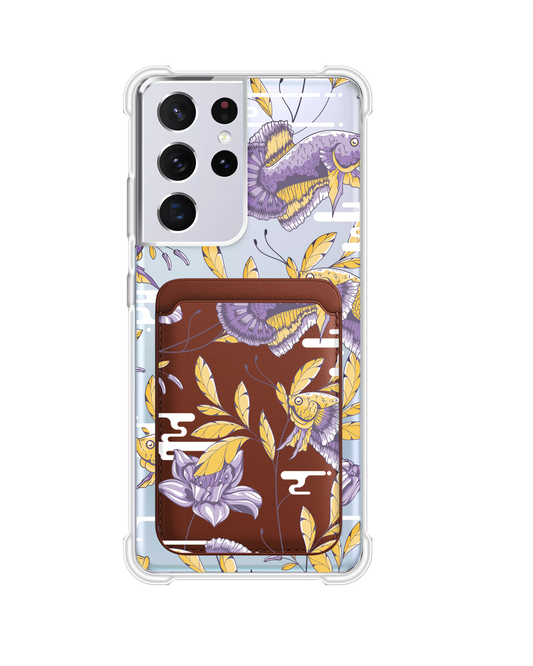 Android Magnetic Wallet Case - Fish & Floral 5.0