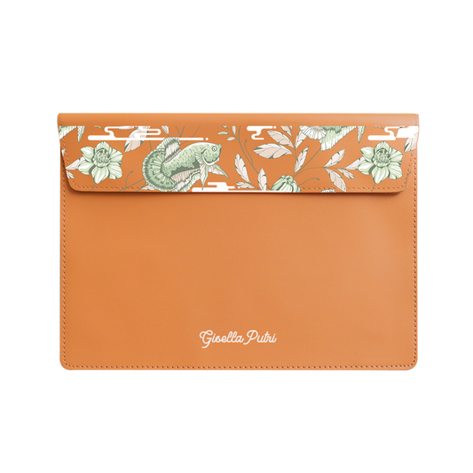 Vegan Leather Sleeve - Fish & Floral 6.0
