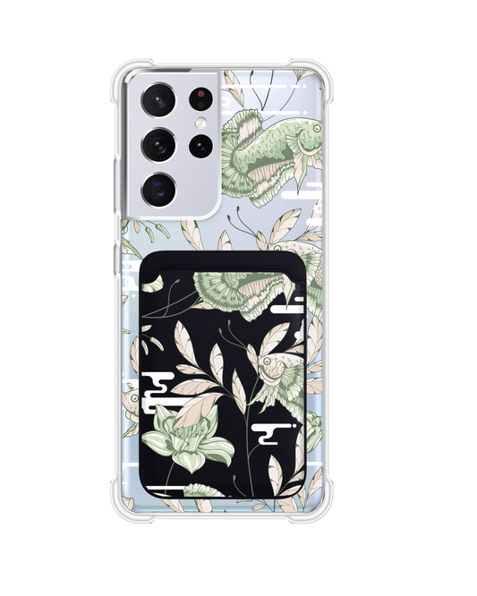 Android Magnetic Wallet Case - Fish & Floral 6.0