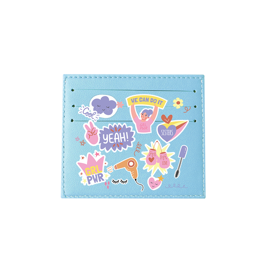 6 Slots Card Holder - Girl Power Sticker Pack