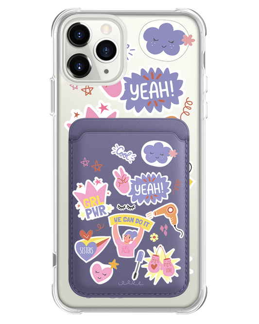 iPhone Magnetic Wallet Case - Girl Power Sticker Pack