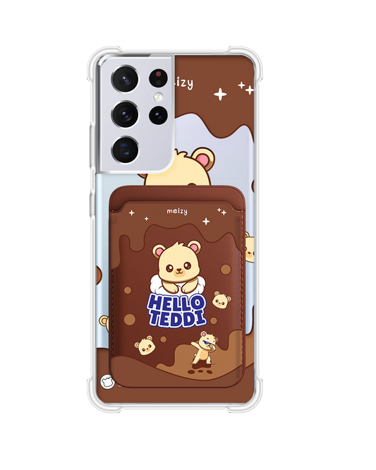 Android Magnetic Wallet Case - Hello Teddy 1.0