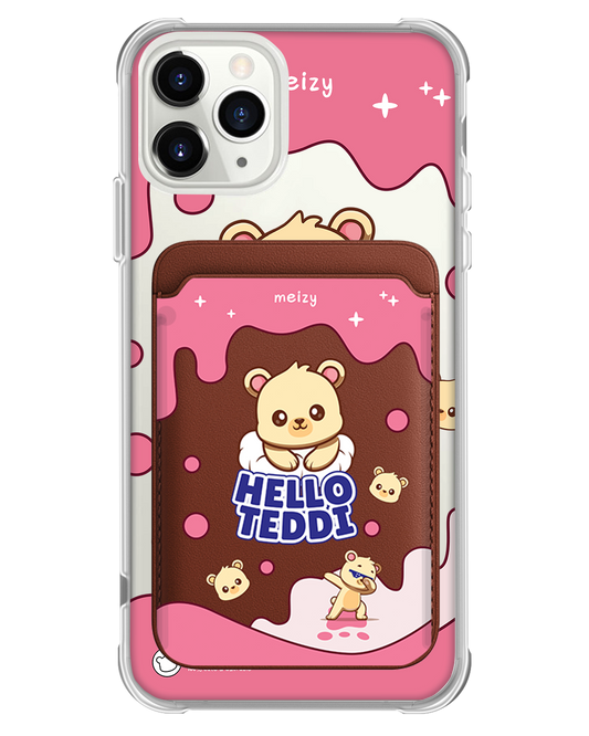 iPhone Magnetic Wallet Case - Hello Teddy 2.0