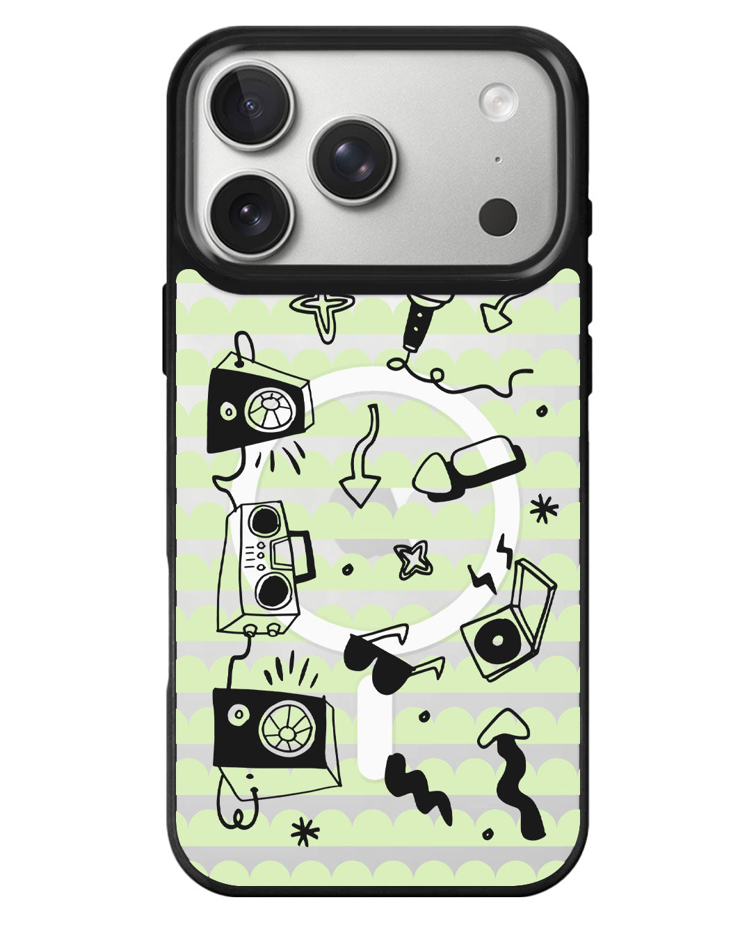 iPhone Rearguard MagSwap - Rock N Roll Black