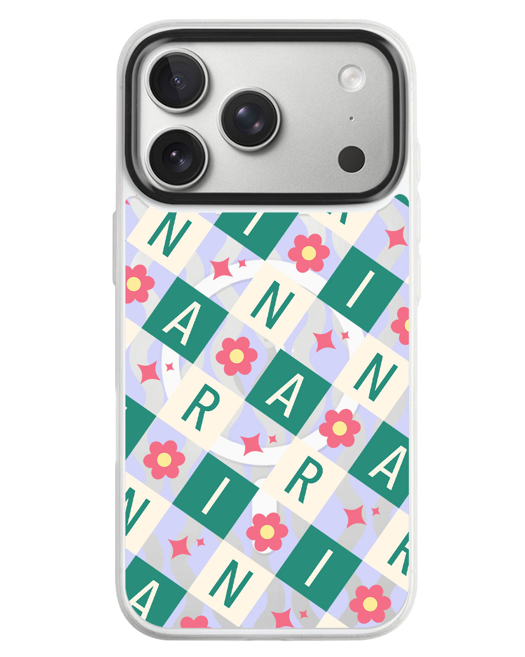 iPhone Rearguard MagSwap - Flower Grid Monogram 4.0