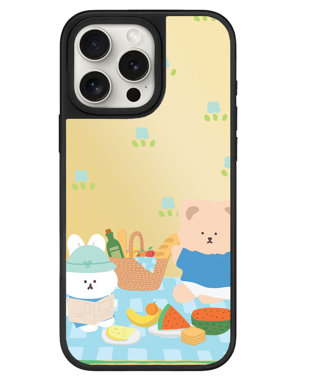 iPhone Mirror Grip - Picnic Bear Blue