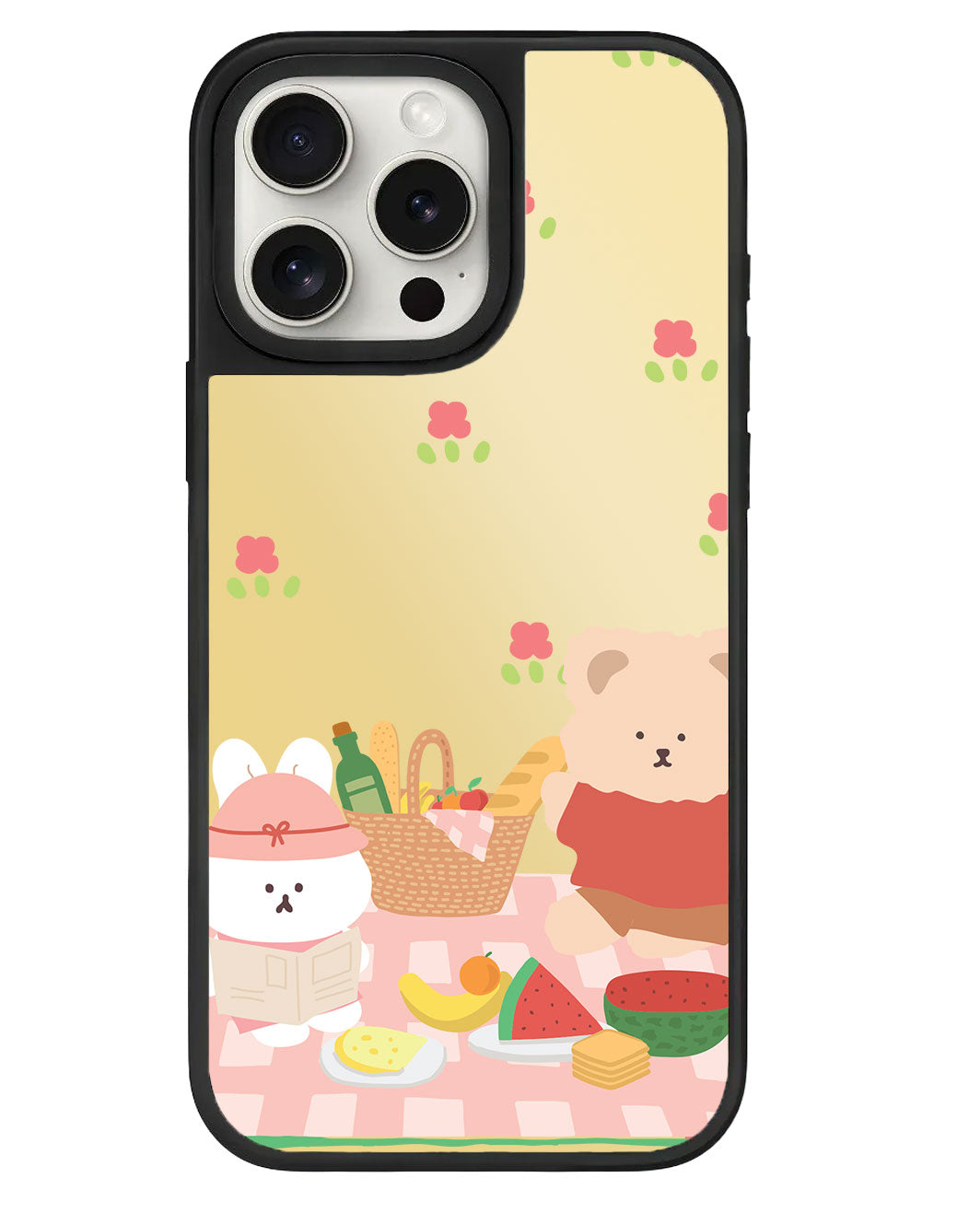 iPhone Mirror Grip - Picnic Bear Pink