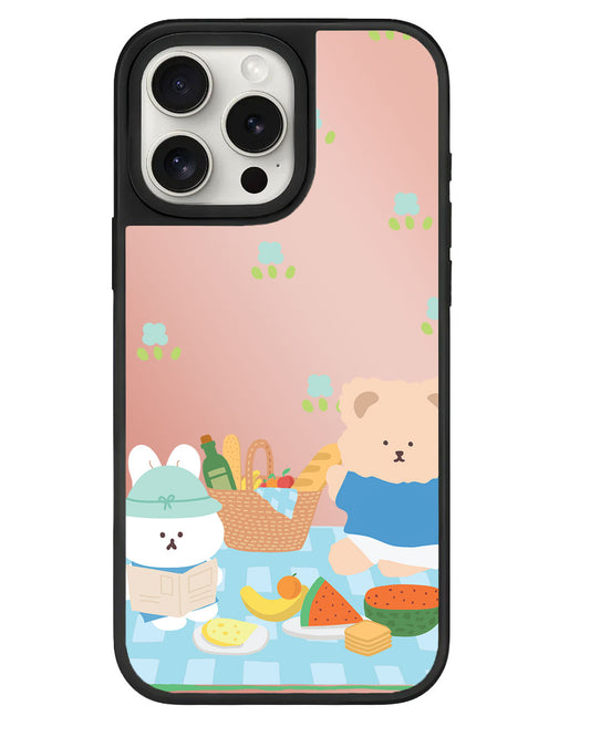 iPhone Mirror Grip - Picnic Bear Blue