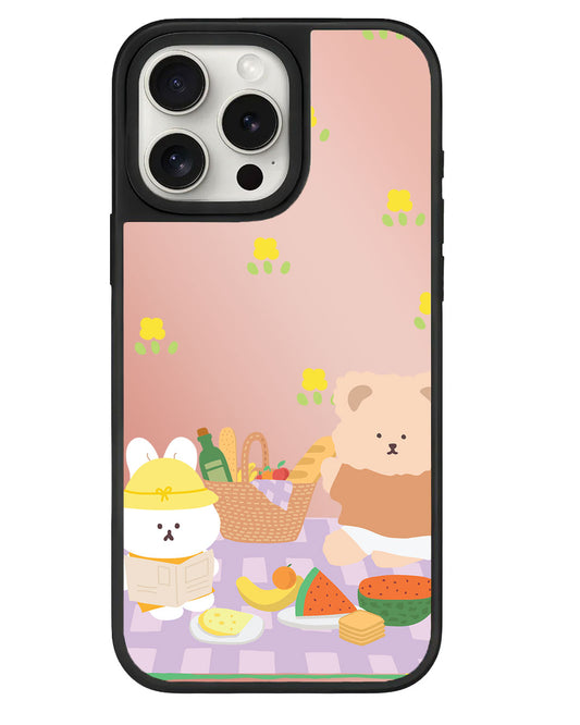iPhone Mirror Grip - Picnic Bear Lilac
