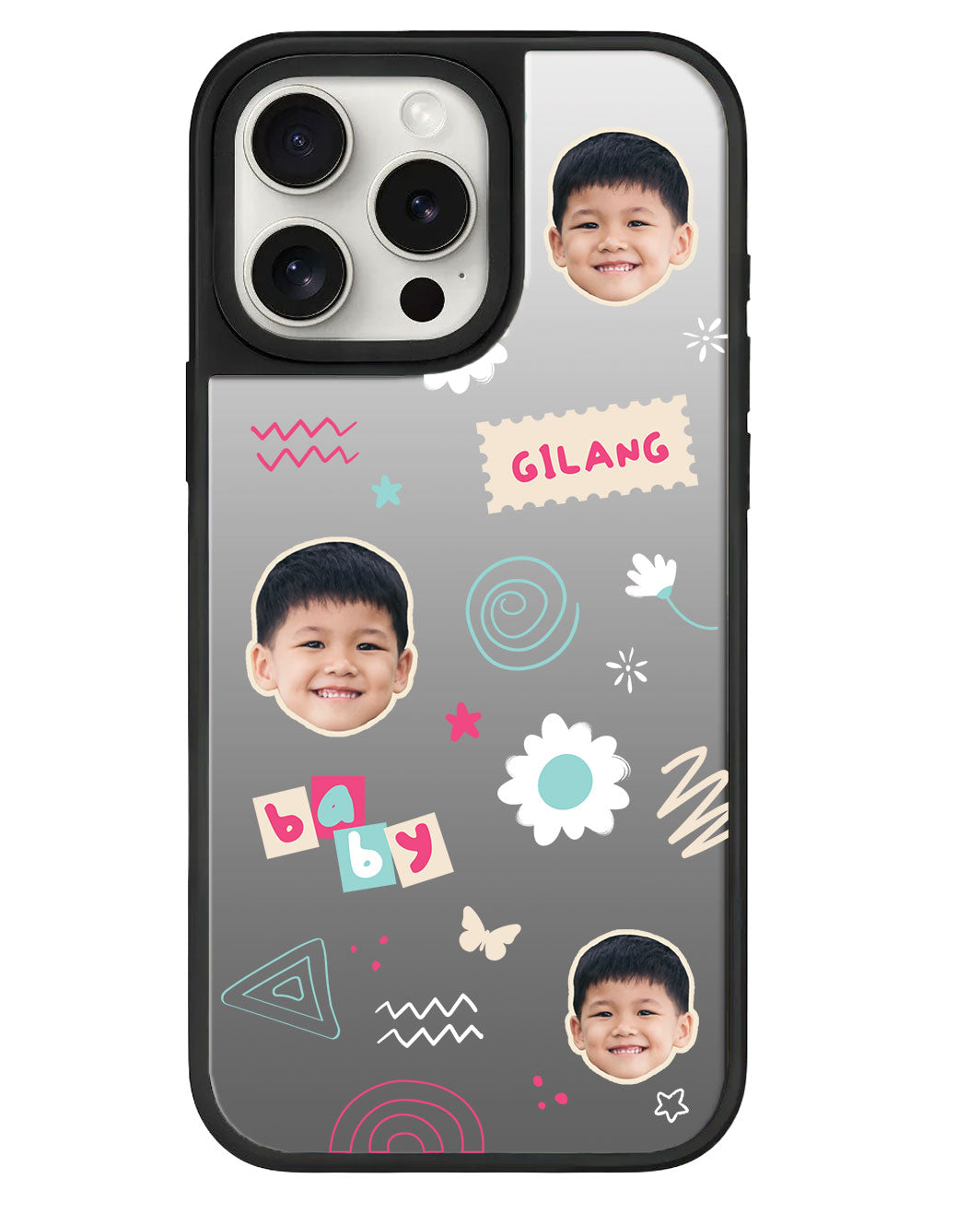 iPhone Mirror Grip - Face Grid Abstract