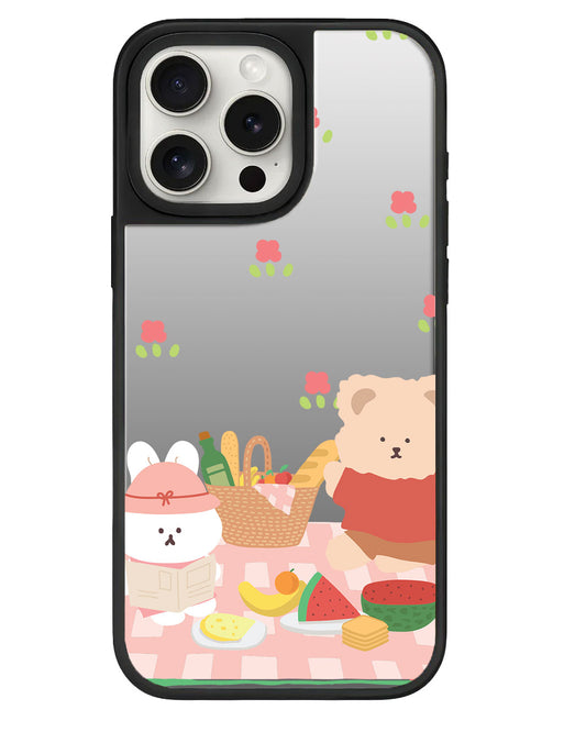 iPhone Mirror Grip - Picnic Bear Pink