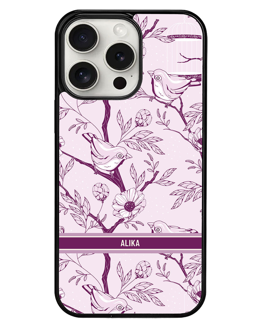 iPhone Avant-Gloss Grip Case - Lovebird Monochrome 5.0