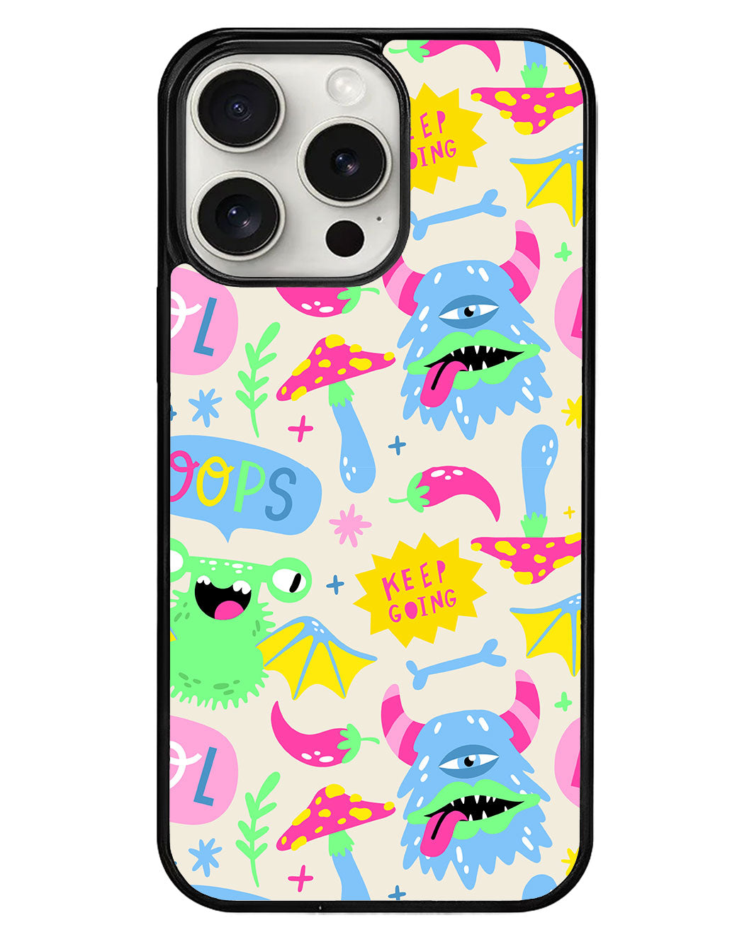 iPhone Avant-Gloss Grip Case - Monster Say Keep Going