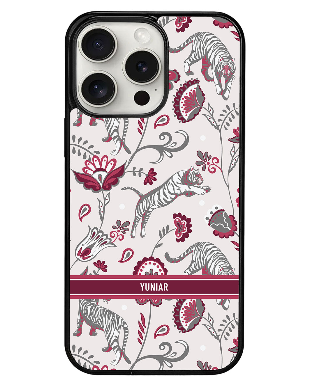 iPhone Avant-Gloss Grip Case - Tiger & Floral 6.0
